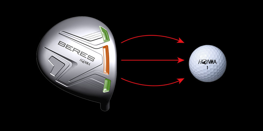 Gậy Driver Honma Beres Black 7 Khe đế ba của gậy Honma Beres