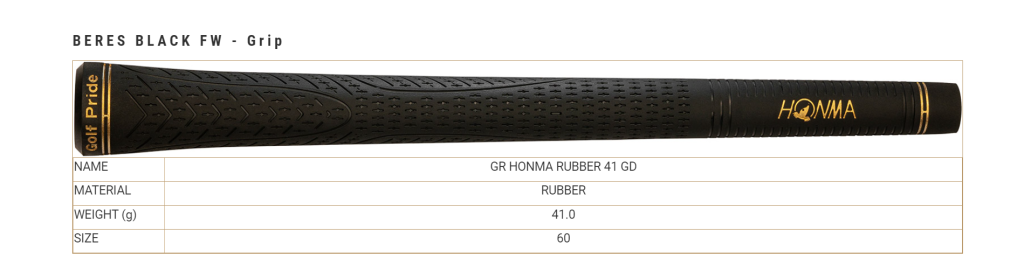 Gậy Fairway Honma Beres Black FW 13 Thông số kỹ thuật gậy Fairway Honma Beres Black