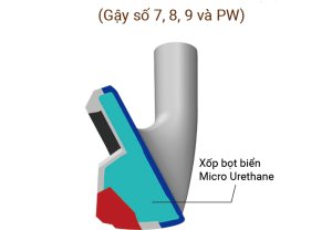 Bộ gậy Golf Tsuruya Axel Premium 5 17 Bên trong gồm xốp bọt biển Micro Urethane