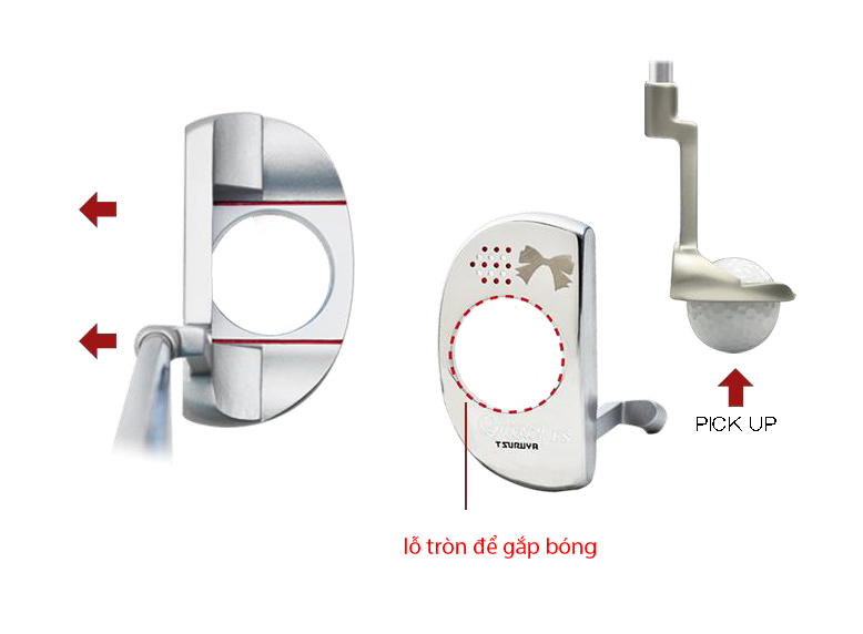 Bộ gậy Golf Tsuruya Quincy ES5 13 Cấu tạo gậy Putter Quincy ES5