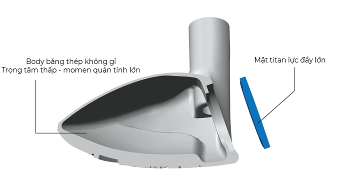 Bộ gậy golf Tsuruya Axel VF Nam 25 Mặt đánh bằng Titan chịu lực