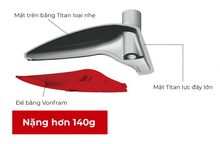 Bộ gậy golf Tsuruya Axel VF Nam 23 2/3 khối lượng đầu gậy là Vonfram