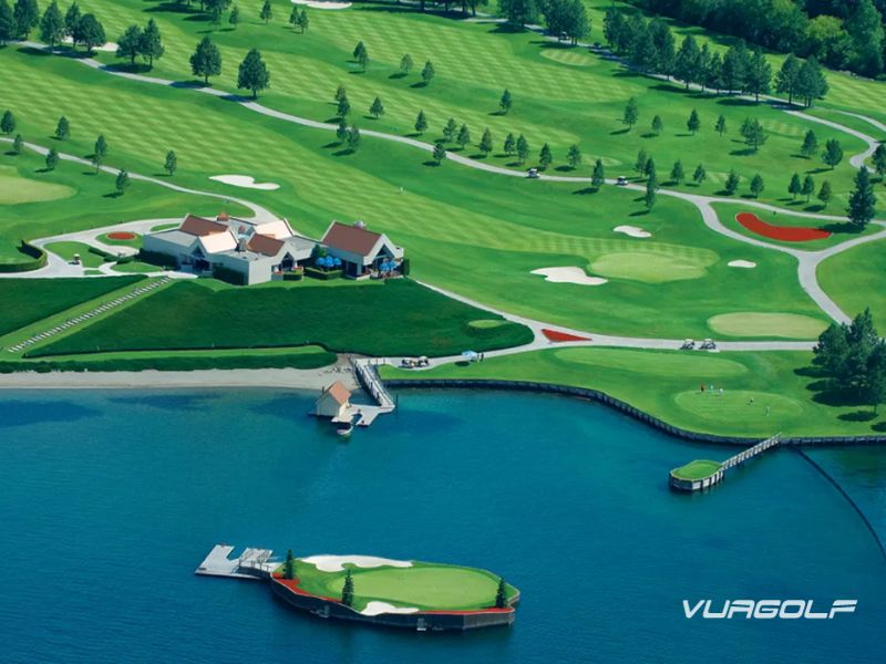 đơn vị thi công sân golf hồ nước