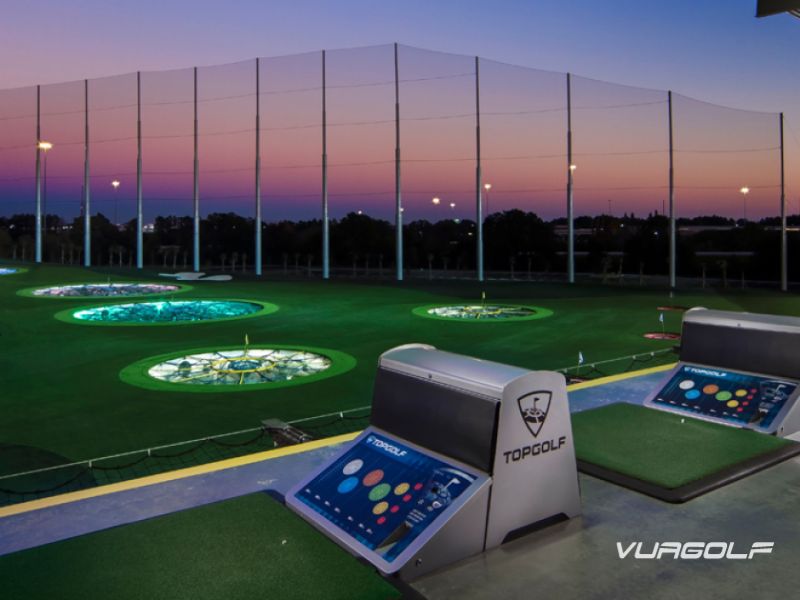 thi công sân tập golf khung lưới