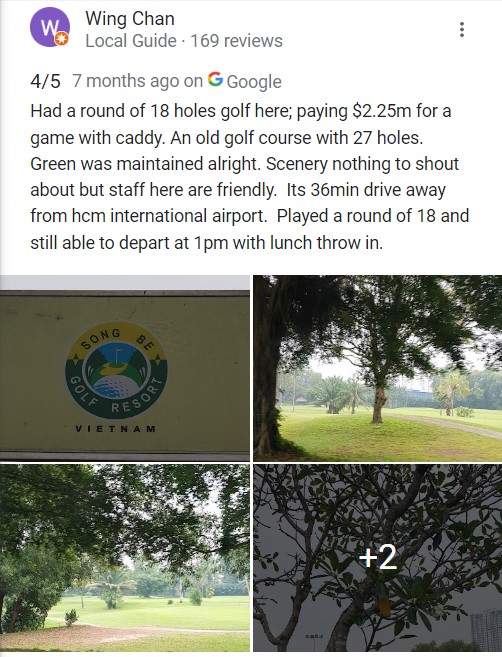 Review sân golf Sông Bé