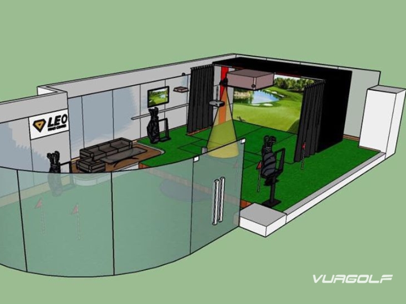 phòng tập golf 3D