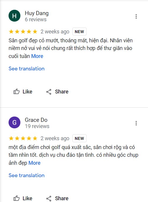 Review thực tế về sân golf Amber Hills