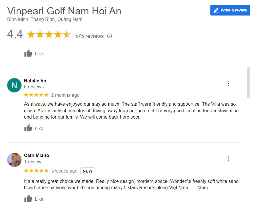 Đánh giá sân golf Vinpearl Nam Hội An
