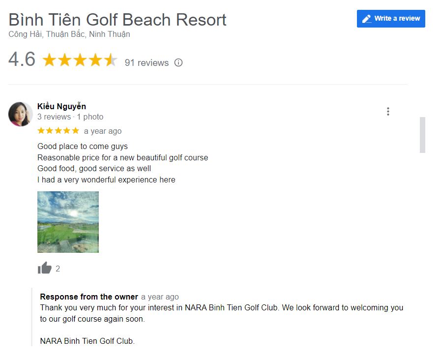Đánh giá sân golf ninh thuận