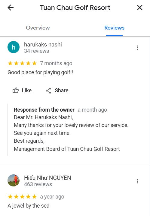 đánh giá sân golf tuần châu