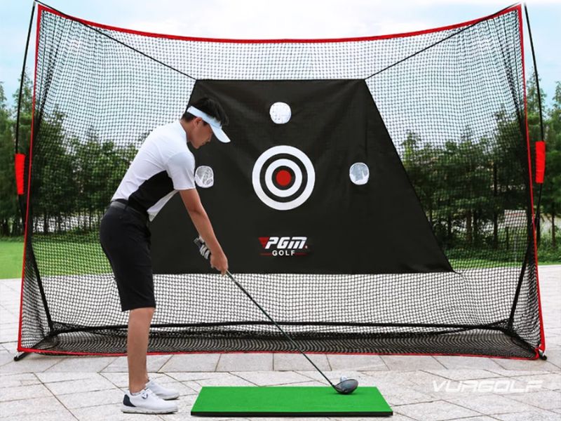 Combo lưới tập Golf 2,5mx2,5m + Thảm Swing 1,3x1,3m (Tặng 5 bóng tập) 11 Mua combo khung tập golf tại Vua Golf
