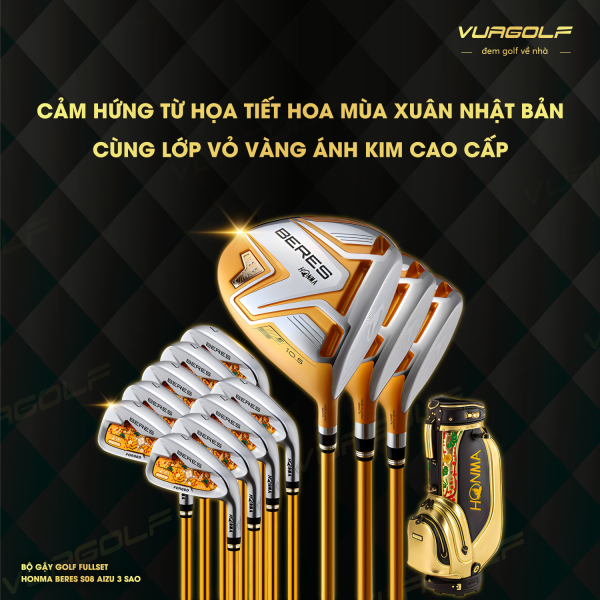 Bo gay Golf Fullset Honma Beres S08 Aizu 3 sao 13g 2