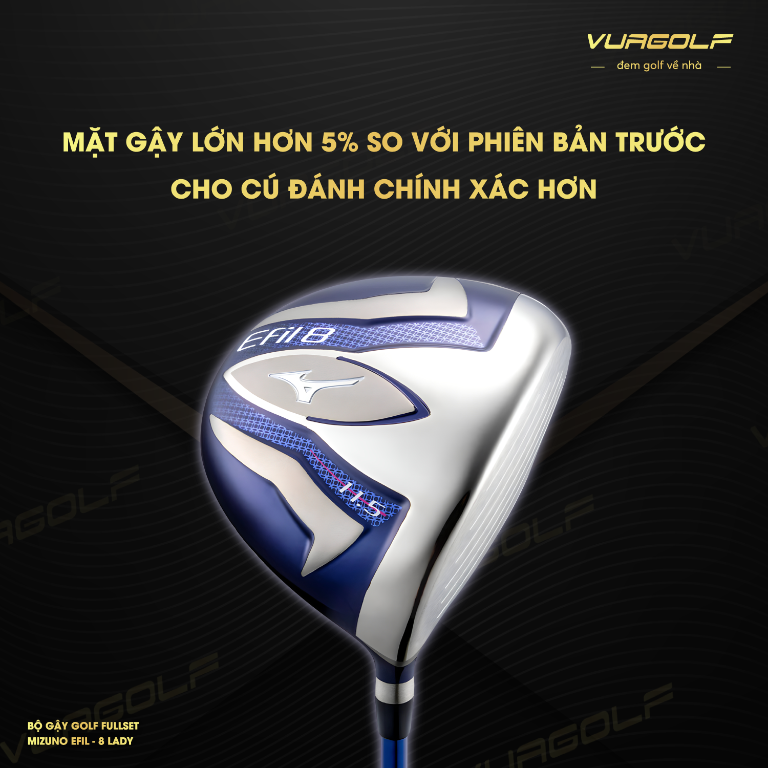 Bộ-gậy-Golf Fullset-Mizuno EFIL-8 Lady-(9 gậy+Túi) (3) Bo gay Golf Fullset Mizuno EFIL 8 Lady 9 gayTui 3