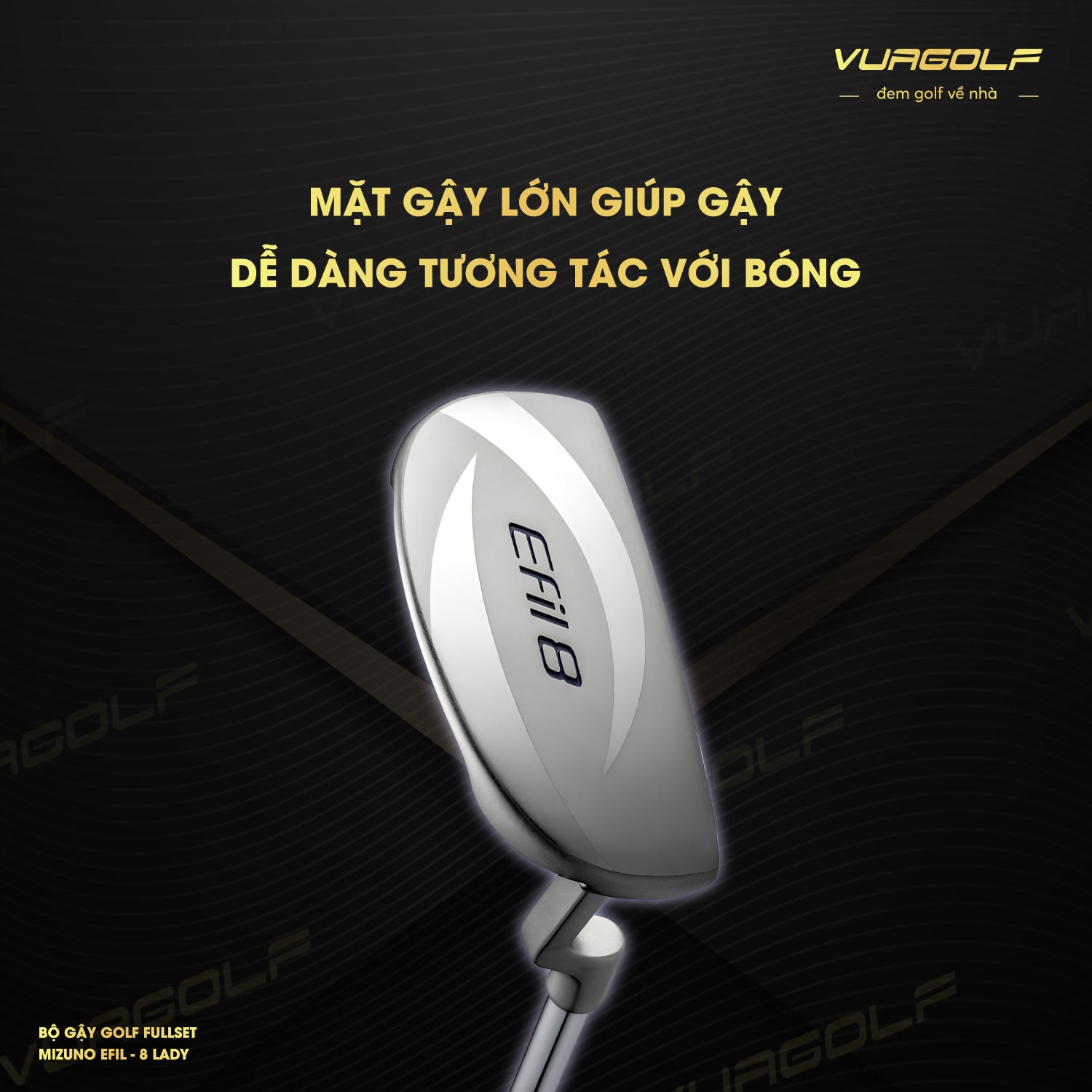 Bộ-gậy-Golf Fullset-Mizuno EFIL-8 Lady-(9 gậy+Túi) (7) Bo gay Golf Fullset Mizuno EFIL 8 Lady 9 gayTui 7