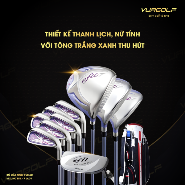 Bo gay golf fullset Mizuno EFIL 7 Lady 10 gaytui 2