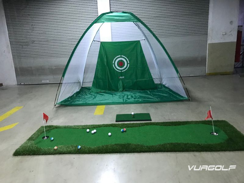 Combo Khung tập Golf 3x3x3m + Thảm Swing 1,3x1m3m + Thảm Putt 1x3m (Tặng 10 bóng tập) 9 Combo Khung tập Golf tại nhà