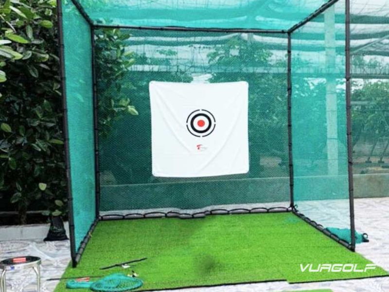 Combo Khung tập Golf 3x3x3m + Thảm Swing 1,3x1m3m (Tặng 5 bóng tập) 10 Combo khung tập golf tiện lợi