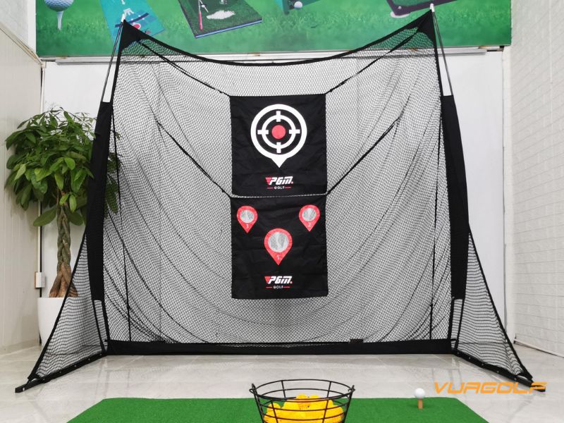 Combo lưới tập Golf 2,5mx2,5m + Thảm Swing 1,3x1,3m + Thảm Putt 1x3m (Tặng 10 bóng tập) 10 Mua combo lưới tập golf tại nhà