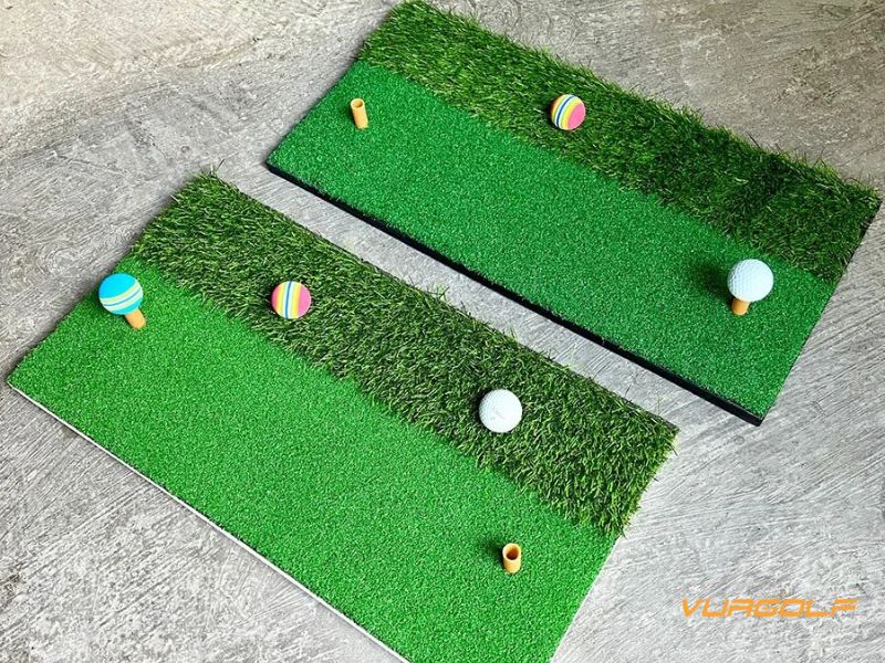 Thảm Golf Swing Chip 30x60cm 2 loại cỏ (Tặng kèm Tee) 6 Thảm Golf Swing Chip tại nhà