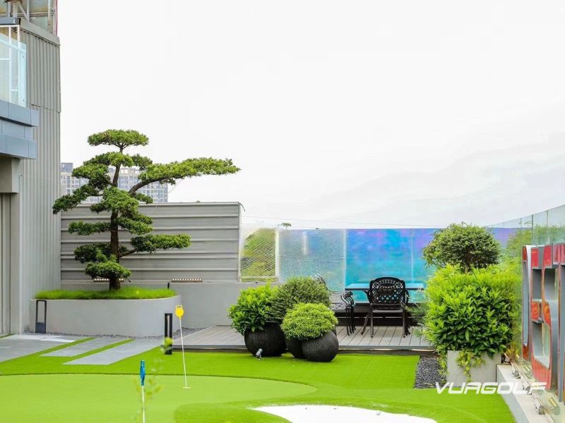 thi công sân golf mini sân thượng