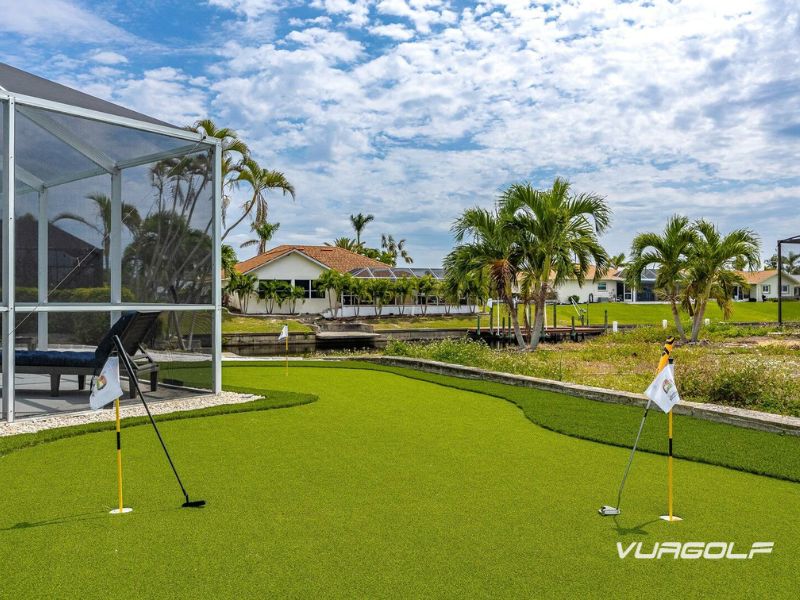 thi công sân golf biệt thự