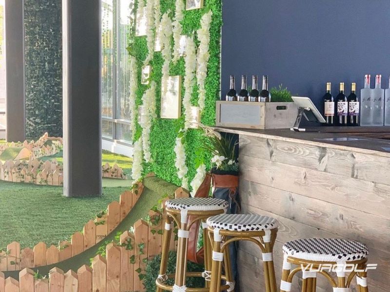 Thi công sân golf quán cafe